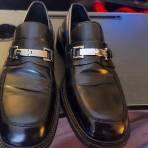 Gucci Black Leather Loafers